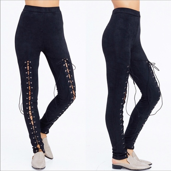 Faux suede leggings. - Picture 2 of 3